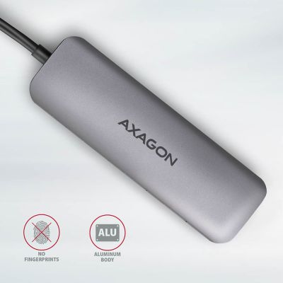 8. Axagon HMC-5 stacja dokująca Przewodowa USB 3.2 Gen 1 (3.1 Gen 1) Type-C Szary