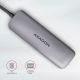 8. Axagon HMC-5 stacja dokująca Przewodowa USB 3.2 Gen 1 (3.1 Gen 1) Type-C Szary