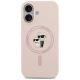3. Etui Karl Lagerfeld Silicone Karl&Choupette Ring MagSafe do iPhone 17 - różowe