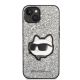 3. Etui Karl Lagerfeld Glitter Choupette Patch na iPhone 14 Plus - srebrne