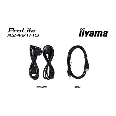 34. iiyama ProLite X2491HS-B1 monitor komputerowy 60,5 cm (23.8") 1920 x 1080 px Full HD LCD Czarny