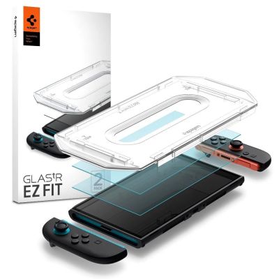 Szkło hartowane Spigen Glas.Tr ”EZ FIT” 2-pack na Nintendo Switch 2 - przezroczyste