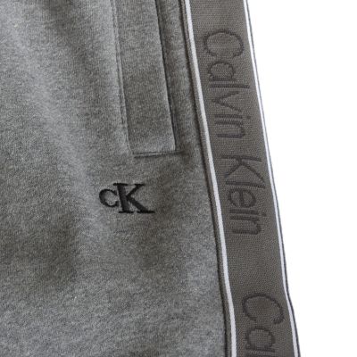 3. Spodnie dresowe dresy Calvin Klein Fleece Logo Tape Jogger Grey Heather - LZ04LE291G-P7E