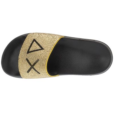 3. SUN68 Slippers Strass Logo X36211-1143 Złote 39