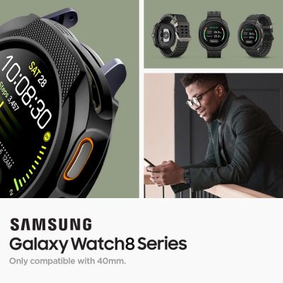 8. Etui Spigen Liquid Air na Samsung Galaxy Watch 8 40 mm - czarny mat