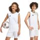 Koszulka dla dzieci adidas Entrada 26 Sleeveless Jersey biała KB3935