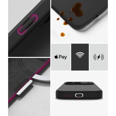 8. Etui Ringke Silicone MagSafe na iPhone 18 Pro / 17 Pro - czarne