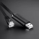 9. Ugreen kabel konsolowy przejściówka USB - Ethernet RJ45 1,5m czarny (CM204)