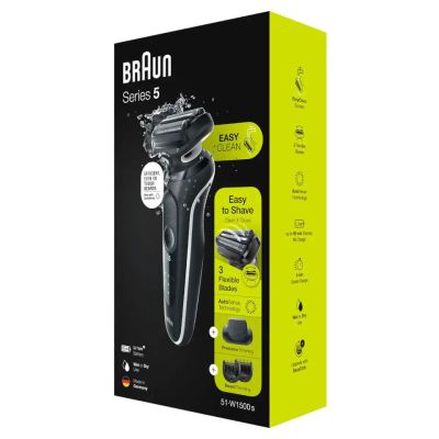 3. Braun Series 5 51-W1500s Golarka foliowa Przycinarka Czarny