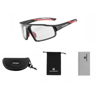 2. Rockbros okulary z fotochromem czarno-czerwone