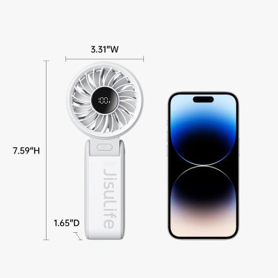 9. Mini wentylator Jisulife Handheld Fan Life7 3600mAh przenośny wiatraczek USB - szary