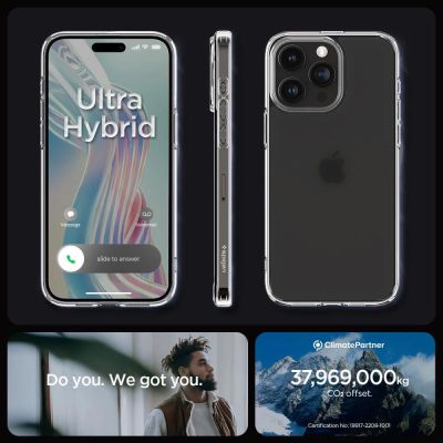 14. Etui Spigen Ultra Hybrid na iPhone 15 Pro Max - przezroczysto-matowe