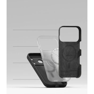 7. Etui Ringke Silicone MagSafe na iPhone 18 Pro / 17 Pro - czarne