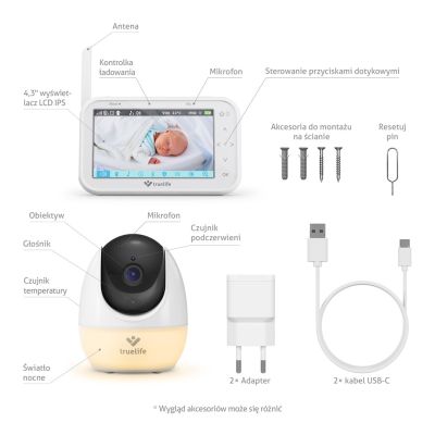 9. Niania elektroniczna TrueLife NannyCam R4 Pro