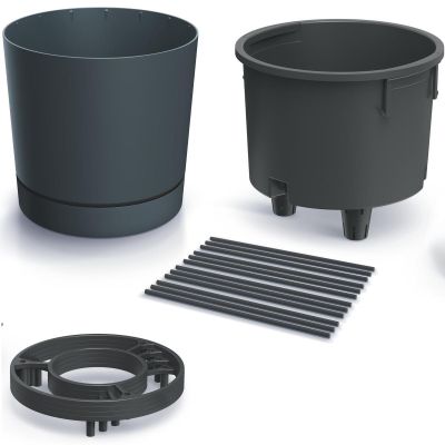 10. DONICZKA DO SADZENIA POMIDORÓW Z DRABINKĄ POJEMNOŚCI 35L HOME GROWER ANTRACYT