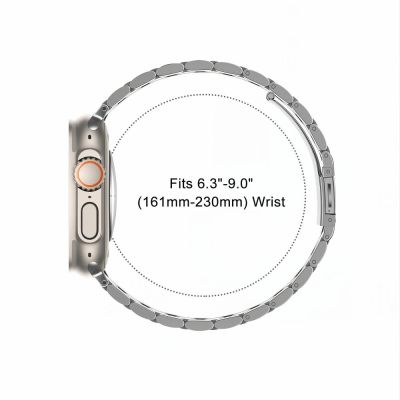 4. Bransoleta Tech-Protect Stainless na Apple Watch 44 / 45 / 46 / 49 mm - srebrna