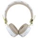 3. Słuchawki nauszne Bluetooth Guess 4G Triangle Round Shape ENC - białe