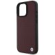 10. Etui BMW Sign Leather Diamond Metal Logo MagSafe na iPhone 16 Pro Max - czerwone
