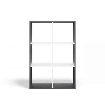 2. REGAŁ MALAX 2X3 ANTRACYT/BIEL