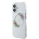 2. Etui Guess IML Flowers Wreath MagSafe na iPhone 16 - przezroczyste