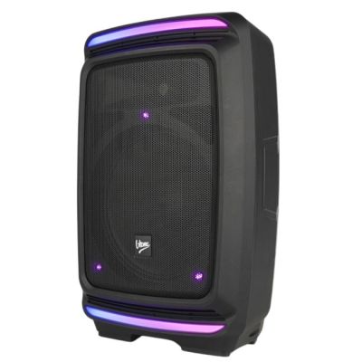 12. V-TONE OrionX 14 ACCU - Kolumna aktywna akumulatorowa czarna, Bluetooth, TWS, USB, AUX, FM, DSP, wysuwana rączka, kółka transportowe, 135W RMS