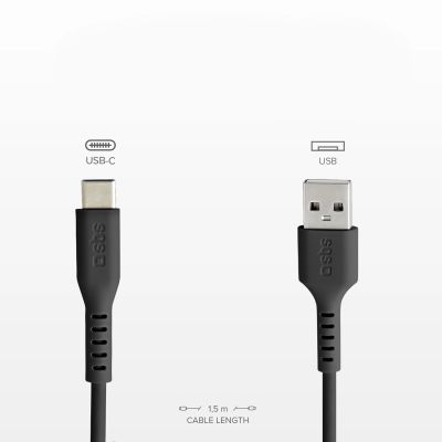6. Kabel SBS TECABLEMICROC15K USB-A - USB-C 1,5m - czarny