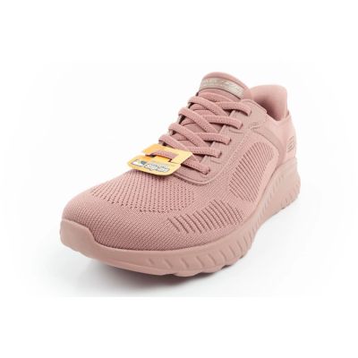 3. Skechers Bobs Squad-Chaos buty sportowe damskie wygodne SLIP-INS różowe