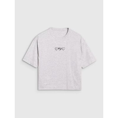 5. T-shirt damski oversize z nadrukiem 4F 4FRSS25TTSHF2873-27M