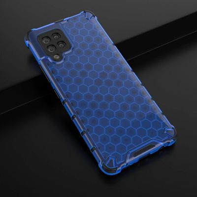 4. Honeycomb etui pancerny pokrowiec z żelową ramką Samsung Galaxy A42 5G niebieski