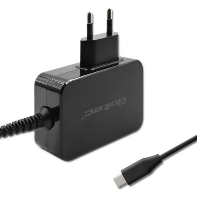 4. QOLTEC ŁADOWARKA GAN POWER PRO | 1XUSB-C | 65W | 5-20V | 3-3.25A | CZARNA