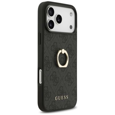4. Etui Guess 4G Ring Stand na iPhone 17 Pro Max - czarne