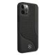 4. Etui Mercedes Leather Perforated Area na iPhone 12 Pro Max - czarne