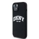 2. Etui DKNY Liquid Silicone White Printed Logo MagSafe na iPhone 15 / 14 / 13 - czarne
