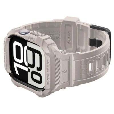 8. Pasek Spigen Rugged Armor Pro V2 na Apple Watch (46 mm) - beżowy