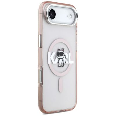 4. Etui Karl Lagerfeld IML Choupette Sketch Logo MagSafe na iPhone 17 Air - różowe