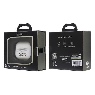 6. Etui Audi IML Geometric Pattern na AirPods 3 - białe