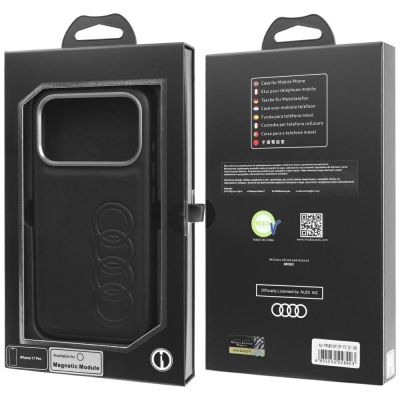 10. Etui Audi TT Synthetic Leather MagSafe do iPhone 17 Pro - czarne