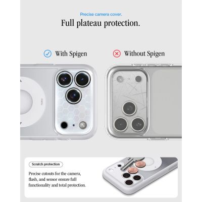 7. Etui Spigen Ultra Hybrid MagSafe na iPhone 18 Pro Max / 17 Pro Max - srebrne