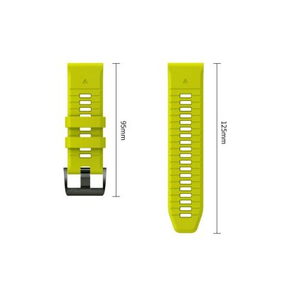 4. Pasek Tech-Protect Iconband Pro na Garmin Fenix 5X / 5X Plus / 6X / 6X Pro / 7X / 8 / 8 Pro / 9 / 9 Pro (51 mm) - limonkowo-czarny