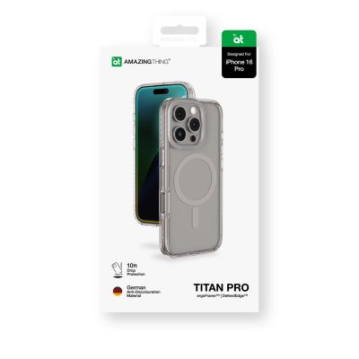 5. Etui silikonowe AMAZINGTHING Titan Pro Mag Case z pierścieniem magnetycznym do iPhone 16 Pro - szare