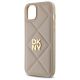 6. Etui DKNY Quilted Stack Logo na iPhone 15 Plus - beżowe