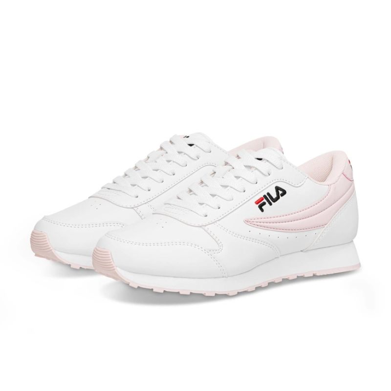 7. Fila Orbit buty sportowe damskie sneakersy modne wygodne lekkie białe różowe