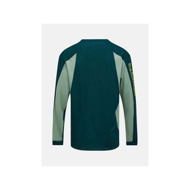 3. Koszulka męska PEAK PERFORMANCE M Trail Wool-Blend Longsleeve kolor zielony