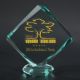 7. Trofeum szklane grawerowane z etui +wypełnianie farbą