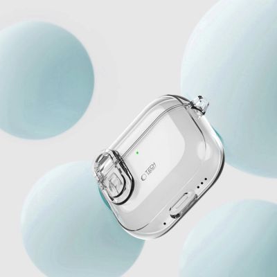 2. Etui Tech-Protect Slim Hook na AirPods 4 - przezroczyste