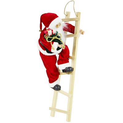 2. MIKOŁAJ DEKORACYJNY NA DRABINIE 65CM