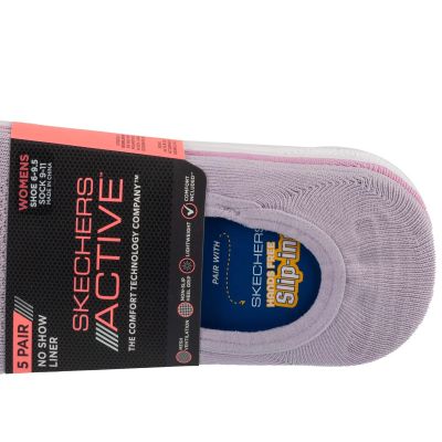 3. Skechers 5pk Microfiber Liner Socks S113836-PRLV Fioletowe 36-40