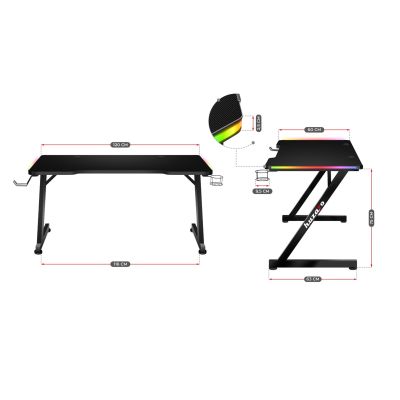 14. Biurko gamingowe Huzaro Hero 2.5 RGB