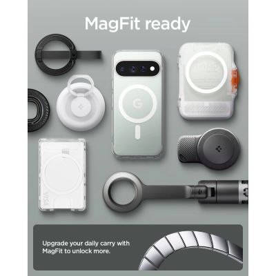9. Etui Spigen Ultra Hybrid Mag MagSafe na Google Pixel 11 Pro - przezroczysto-białe