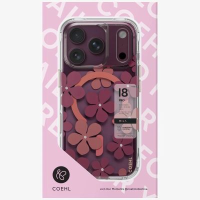 5. Etui UNIQ Coehl Mila Magnetic Charging na iPhone 18 Pro / 17 Pro - bordowe